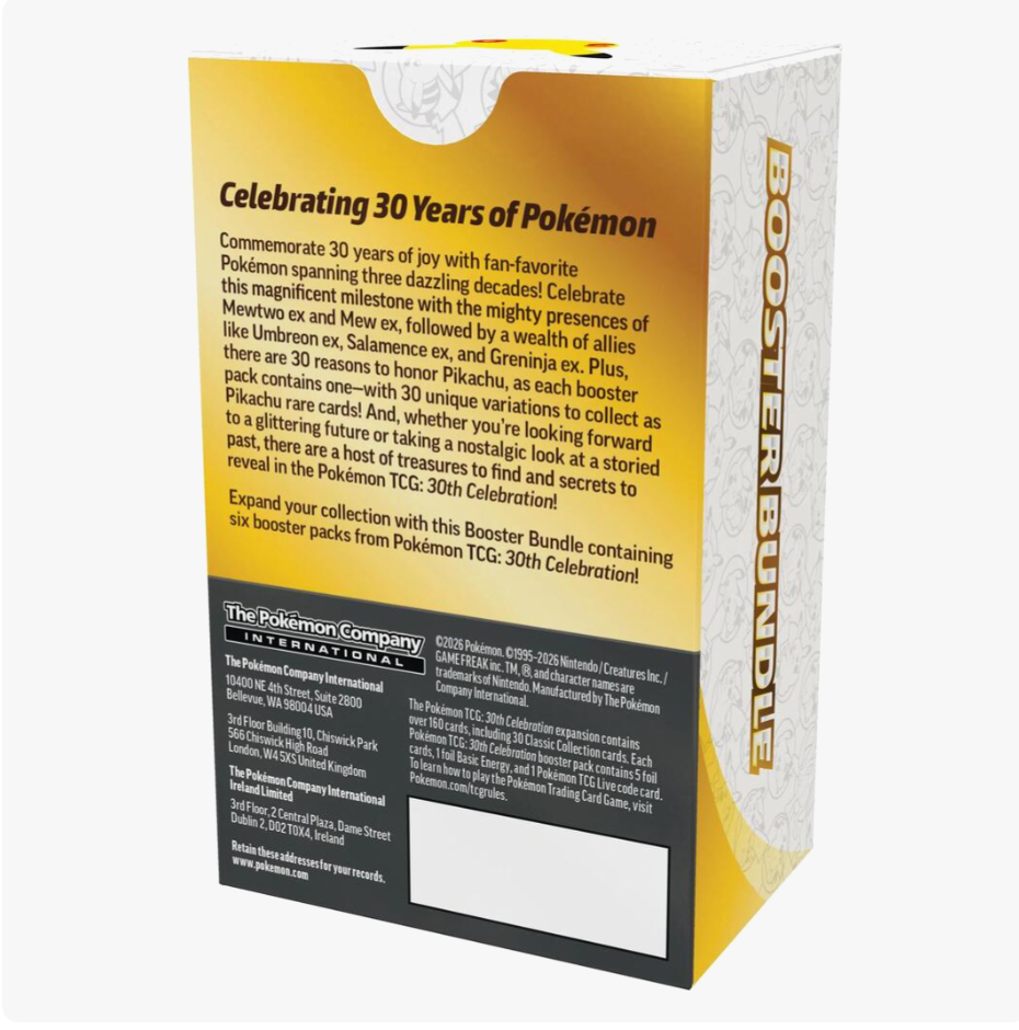 Pokemon 30th Celebration Booster Bundle - ME
