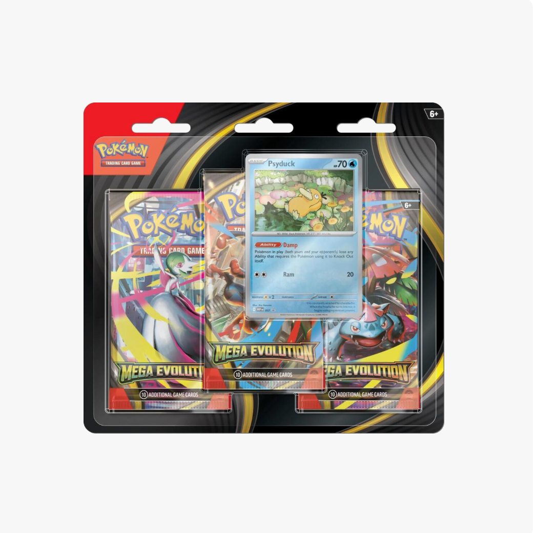 Pokemon Mega Evolution 3 Pack Blister [Psyduck] - ME01: Mega Evolution (MEG)