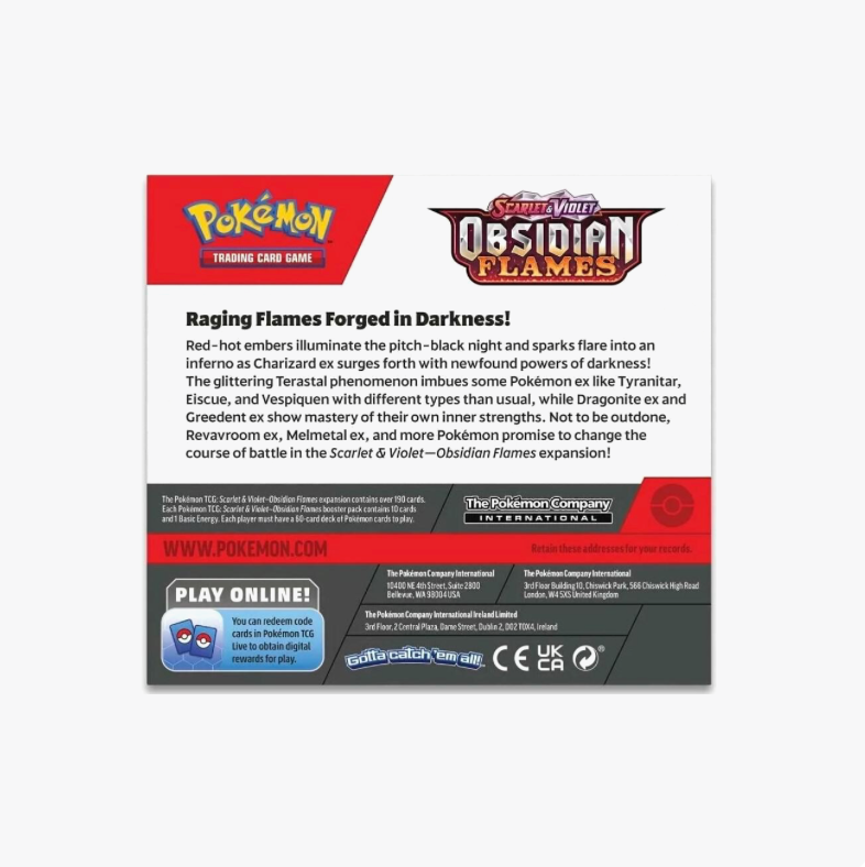Pokemon Obsidian Flames Booster Box - SV03: Obsidian Flames (OBF)