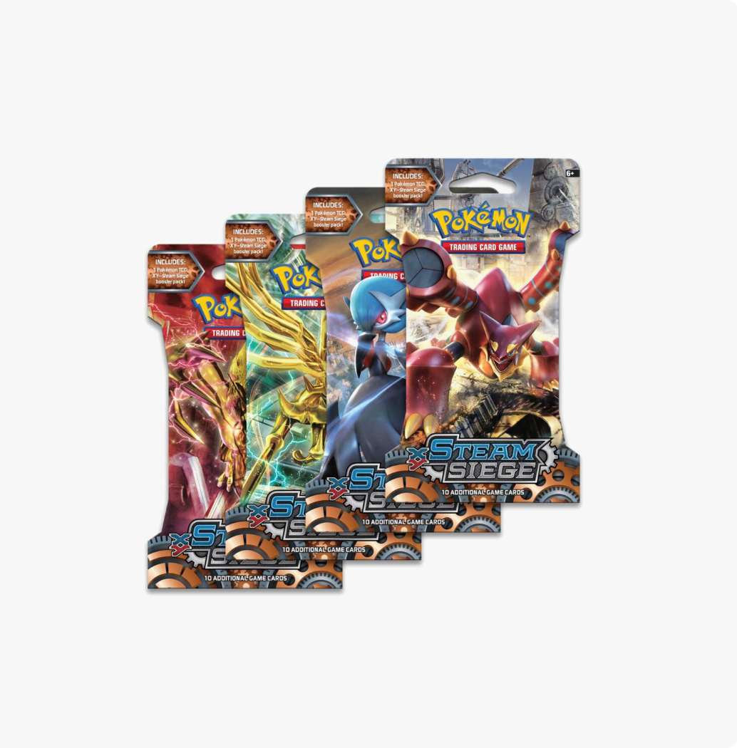 Pokemon Steam Siege Sleeved Booster Pack Art Bundle [Set of 4]