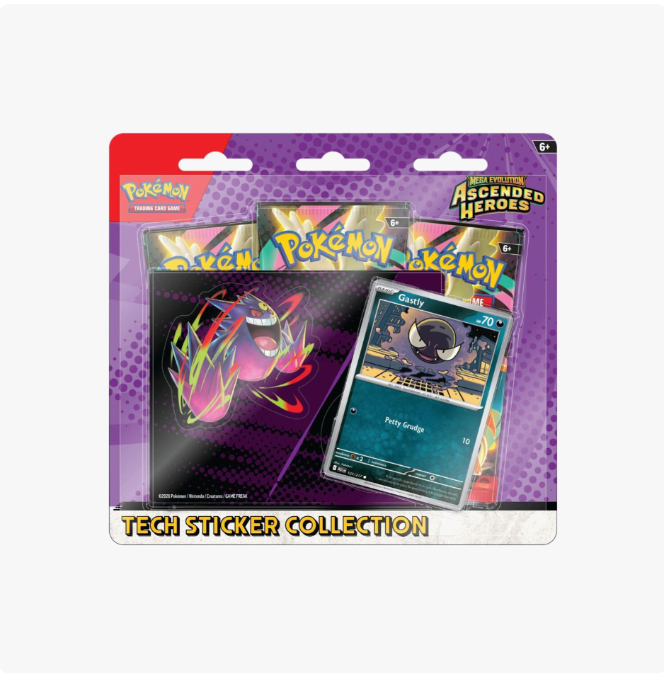 Mega Evolution: Ascended Heroes Tech Sticker Collection - Gastly
