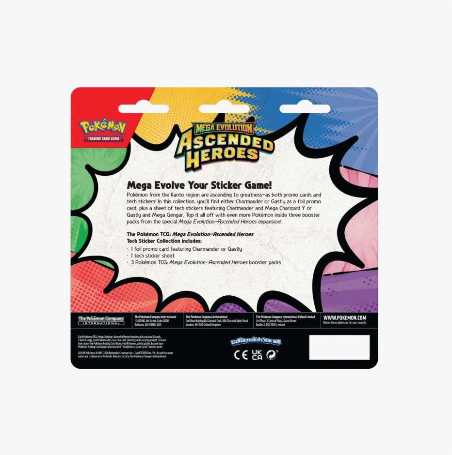 Mega Evolution: Ascended Heroes Tech Sticker Collection - Gastly